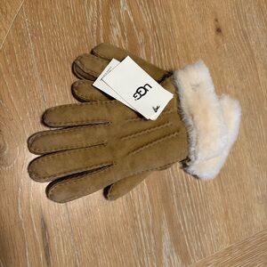 UGG Brown Gloves & Mittens with Faux Fur Lining